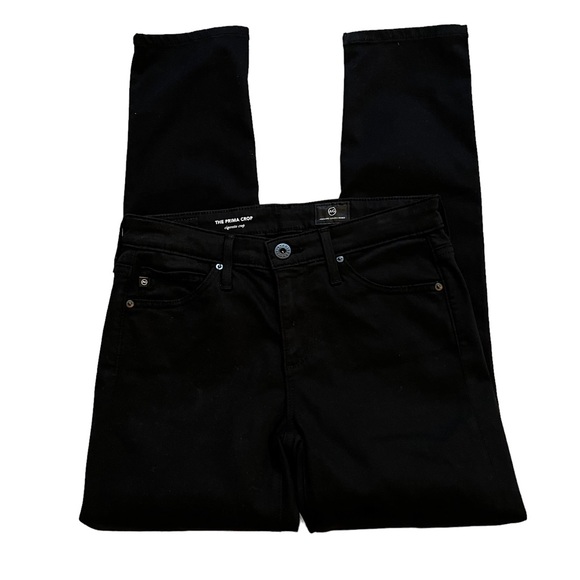 AG Adriana Goldschmied Prima Crop Cigarette Crop, Super Black, Sz 24 - Picture 6 of 13